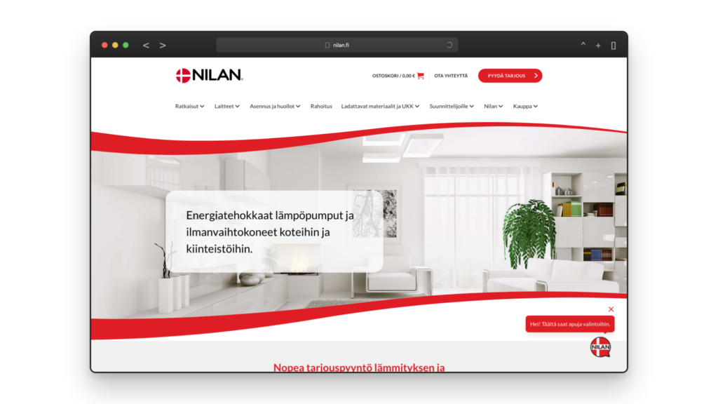 Nilan-referenssi selaimenäkymässä