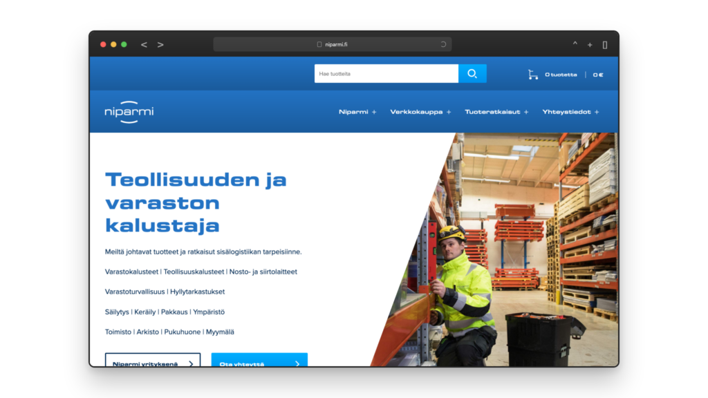 Niparmi-referenssi selaimenäkymässä